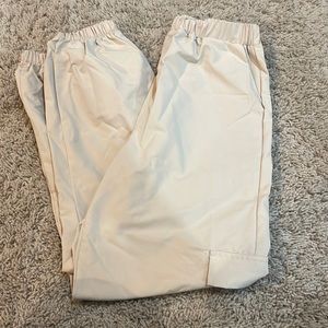 tan parachute pants